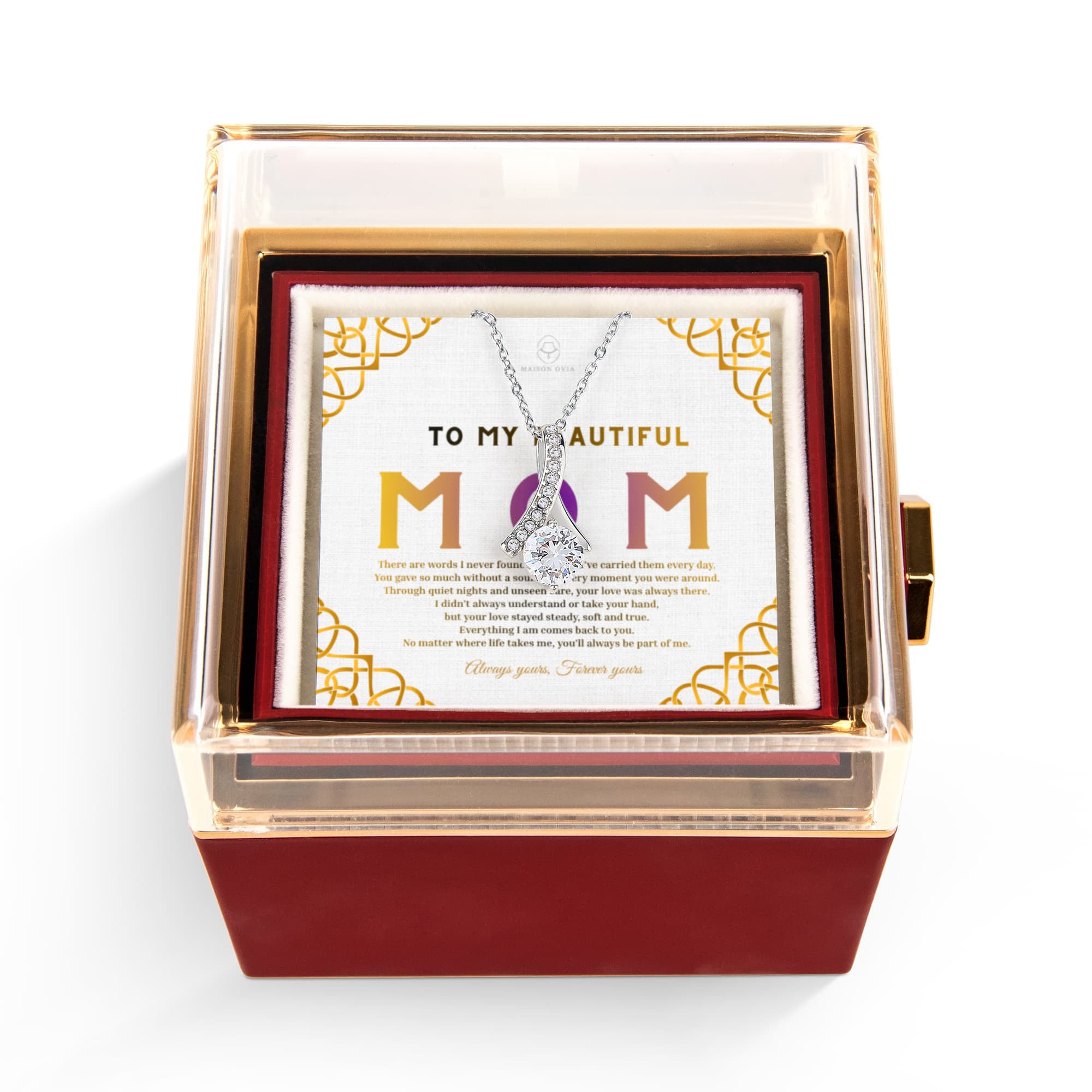 Alluring Beauty Necklace with Rose Box – Mother's Day Gift