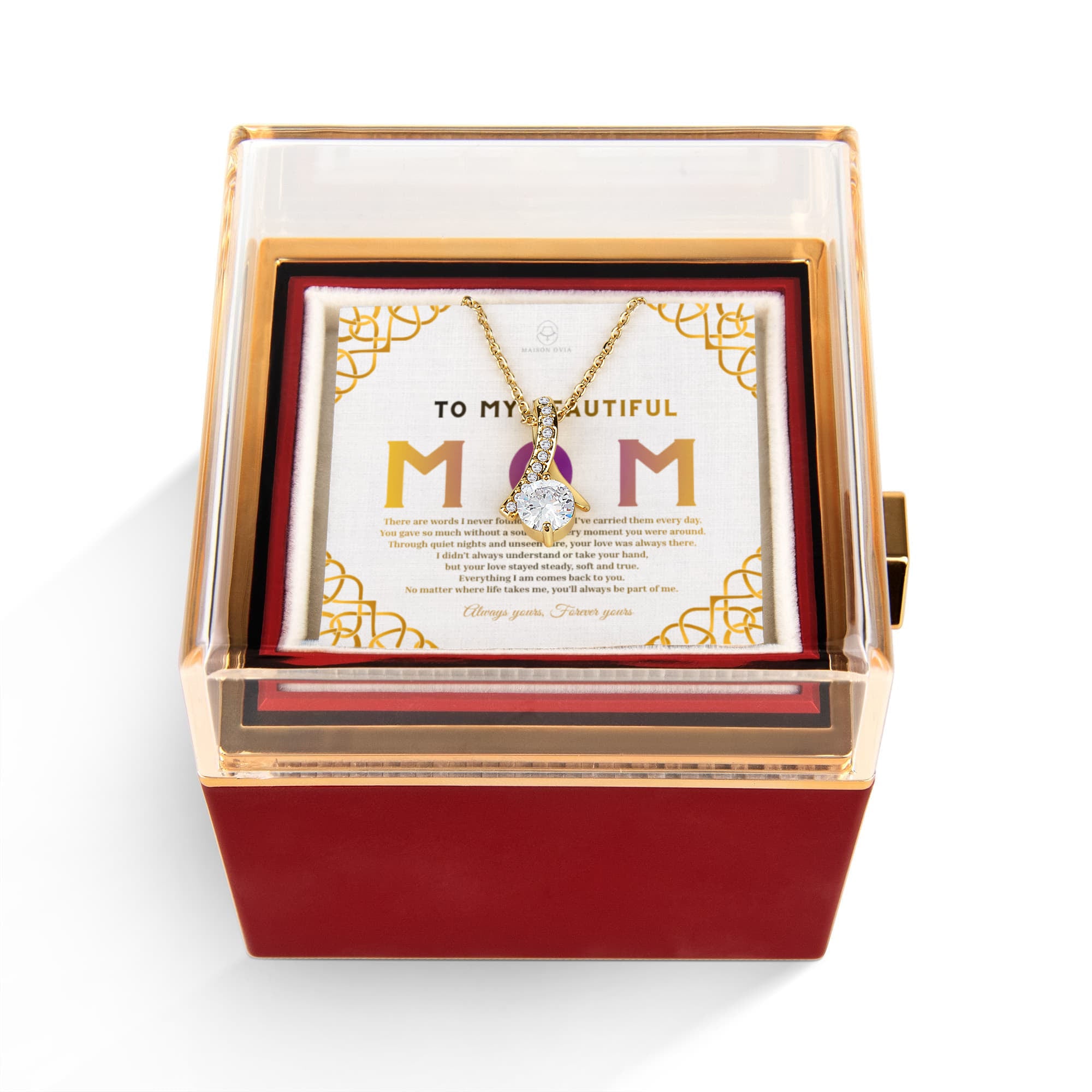 Alluring Beauty Necklace with Rose Box – Mother's Day Gift